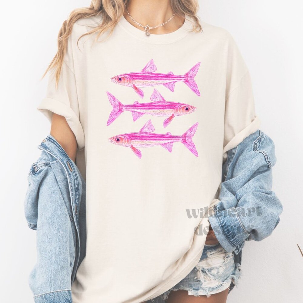 Sardines Shirt, Sardine Girl Shirt, Sardine Girl Summer, Tinned Fish Shirt -Dust - Picture 2 of 5
